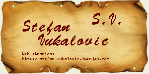 Stefan Vukalović vizit kartica